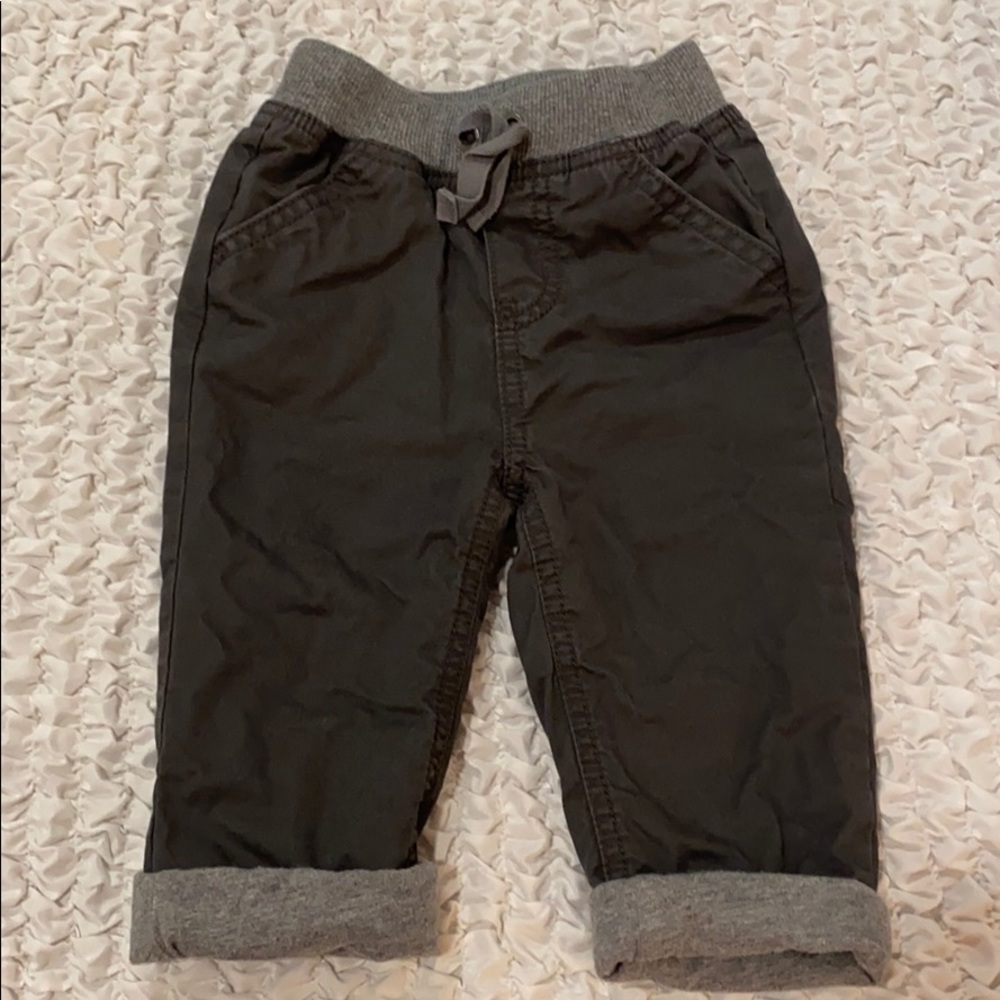 hanna Andersson flannel lined pants 6-12 months